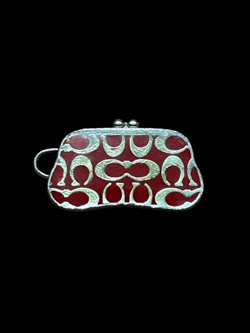 Coach Red Enamel Purse Charm - Picture 3 of 6